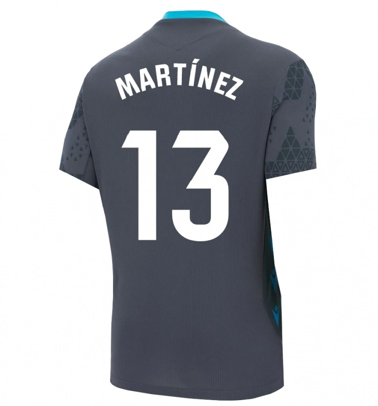Danxen Mulher Fernando Martínez #13 Cinza Escuro Preto Camisola Guarda-Redes 2025/26 Camisa
