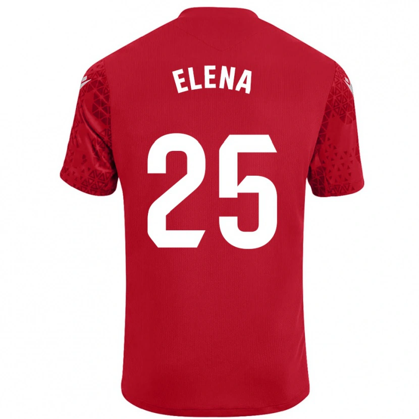 Danxen Mulher Elena Gómez Labrador #25 Vermelho Branco Camisola Guarda-Redes 2025/26 Camisa