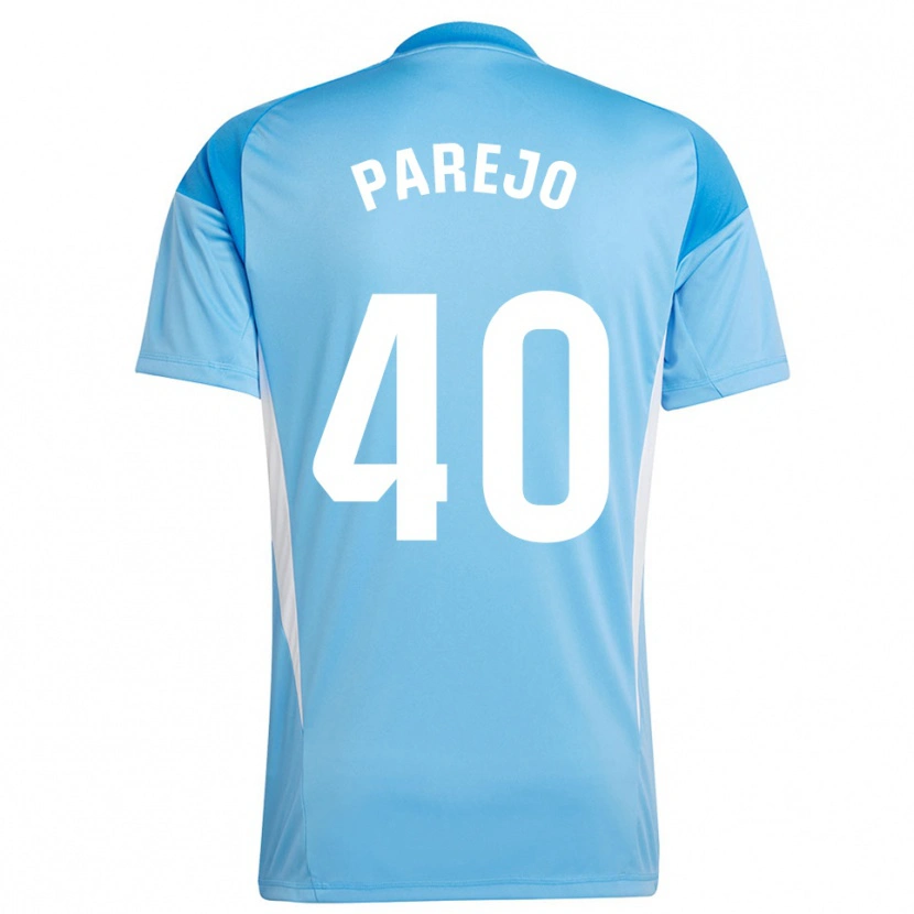 Danxen Mulher Jesús Parejo #40 Azul Céu Branco Camisola Guarda-Redes 2025/26 Camisa
