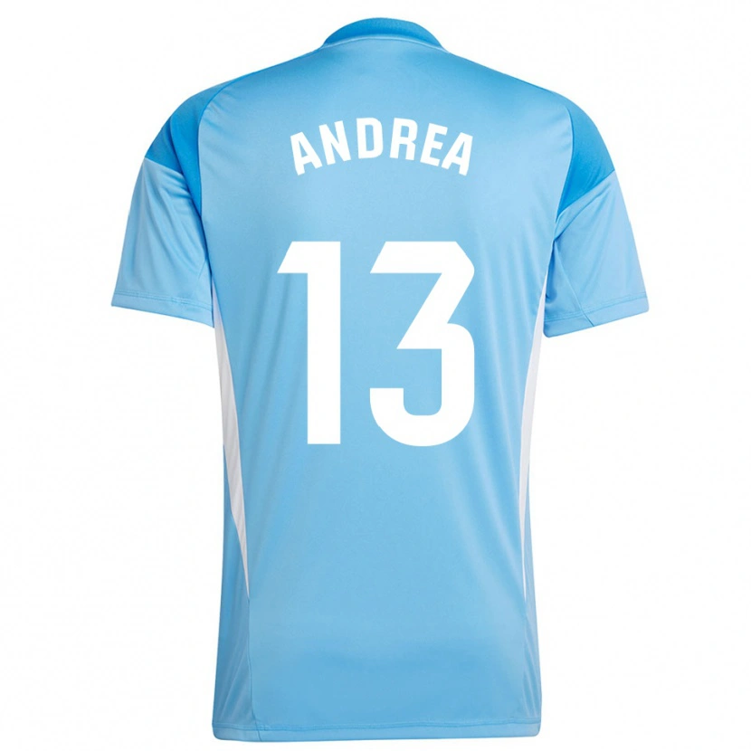 Danxen Mulher Andrea Romero Burgos #13 Azul Céu Branco Camisola Guarda-Redes 2025/26 Camisa