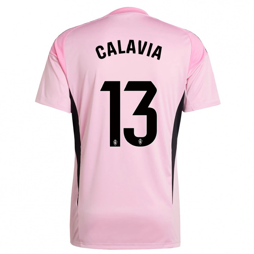 Danxen Mulher Carlos Calavia #13 Rosa Claro Preto Camisola Guarda-Redes 2025/26 Camisa