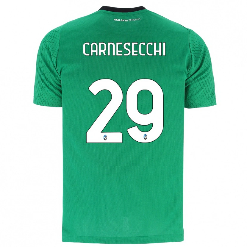 Danxen Mulher Marco Carnesecchi #29 Verde Esmeralda Camisola Guarda-Redes 2025/26 Camisa