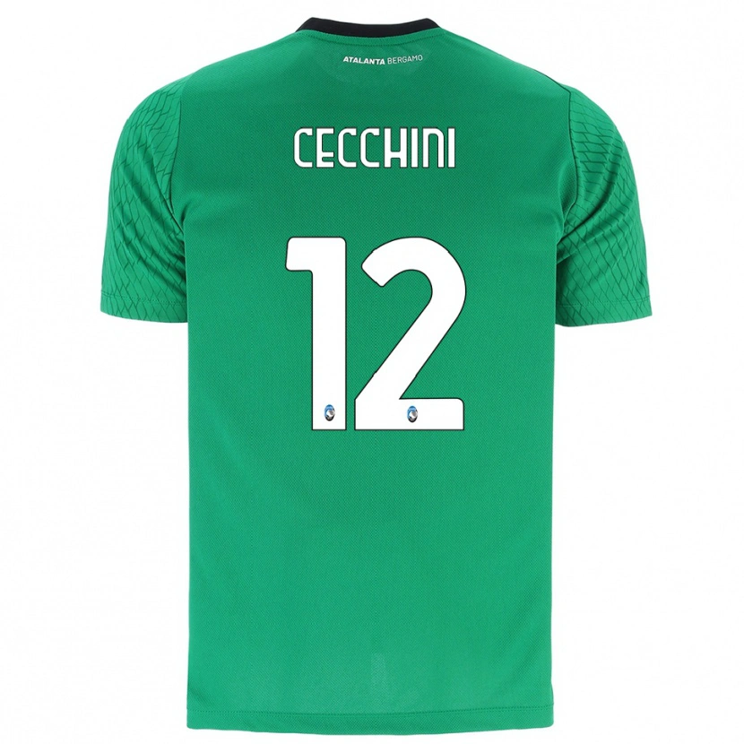 Danxen Mulher Filippo Cecchini #12 Verde Esmeralda Camisola Guarda-Redes 2025/26 Camisa