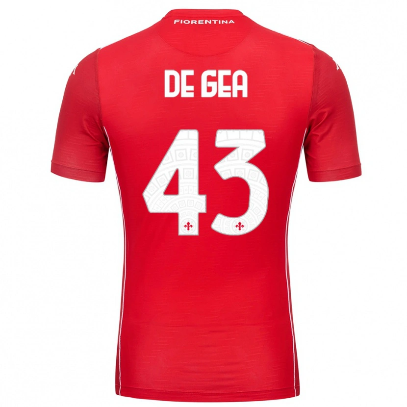 Danxen Mulher David de Gea #43 Branco Vermelho Camisola Guarda-Redes 2025/26 Camisa