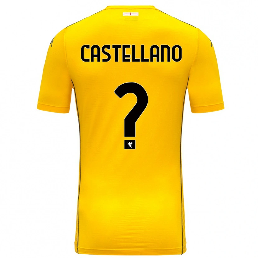 Danxen Mulher Cristiano Castellano #0 Amarelo Escuro Preto Camisola Guarda-Redes 2025/26 Camisa