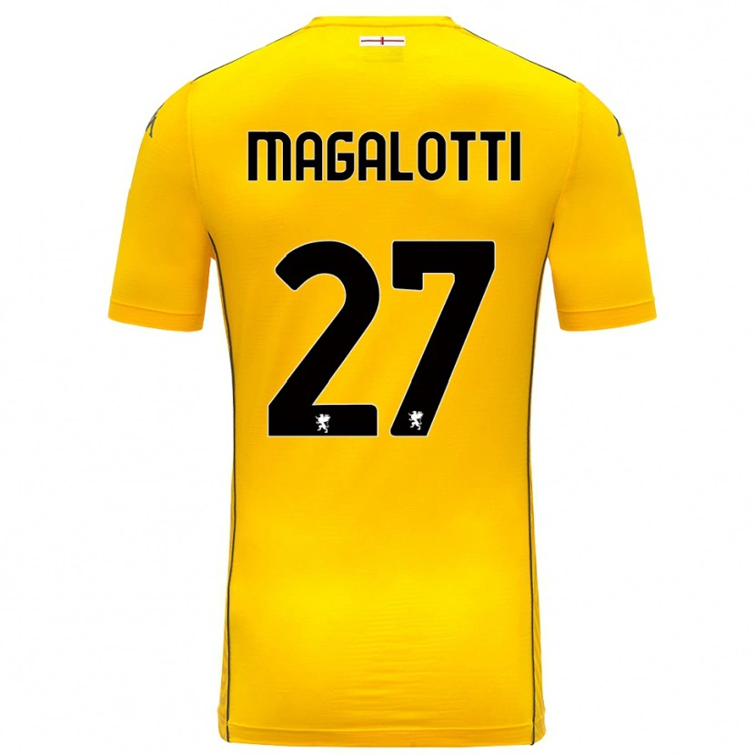 Danxen Mulher Gabriele Magalotti #27 Amarelo Escuro Preto Camisola Guarda-Redes 2025/26 Camisa