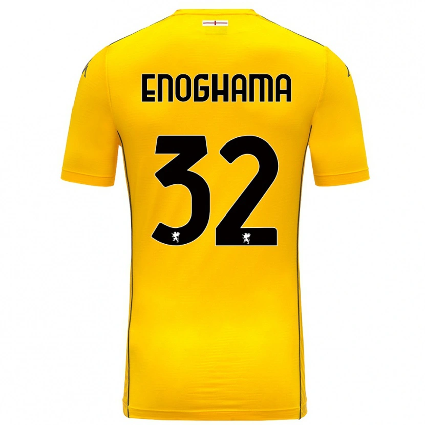 Danxen Mulher Isaac Enoghama #32 Amarelo Escuro Preto Camisola Guarda-Redes 2025/26 Camisa