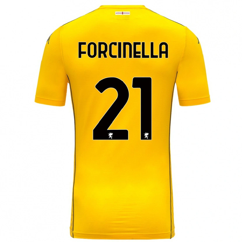 Danxen Mulher Camilla Forcinella #21 Amarelo Escuro Preto Camisola Guarda-Redes 2025/26 Camisa