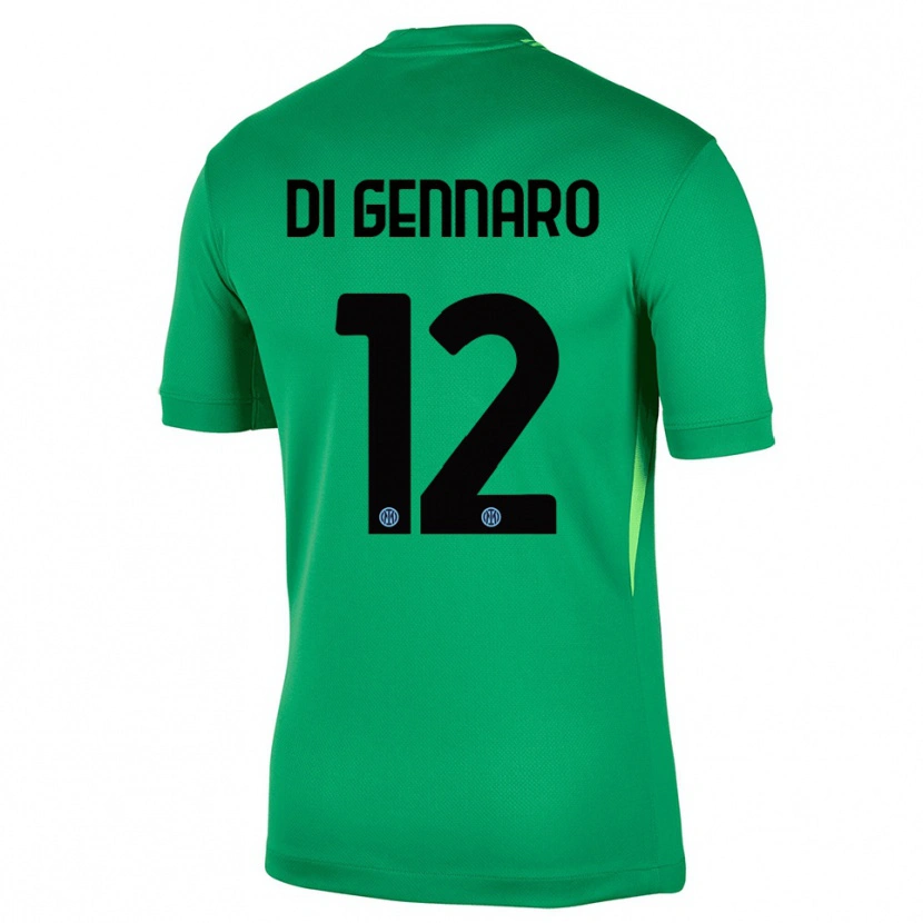Danxen Mulher Raffaele Di Gennaro #12 Verde Claro Preto Camisola Guarda-Redes 2025/26 Camisa