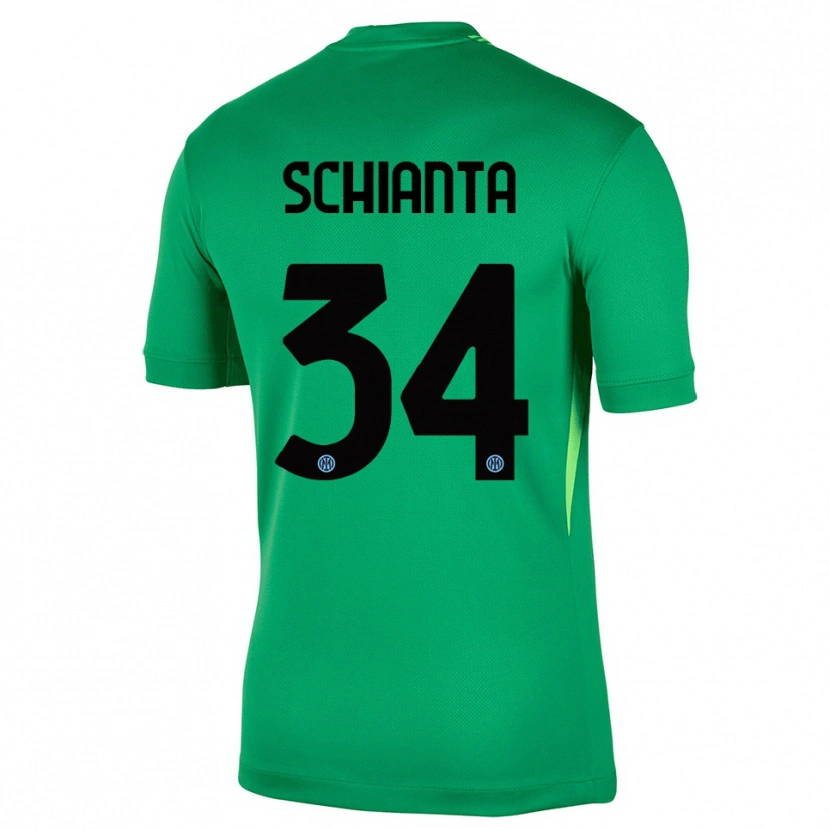 Danxen Mulher Valentina Schianta #34 Verde Claro Preto Camisola Guarda-Redes 2025/26 Camisa