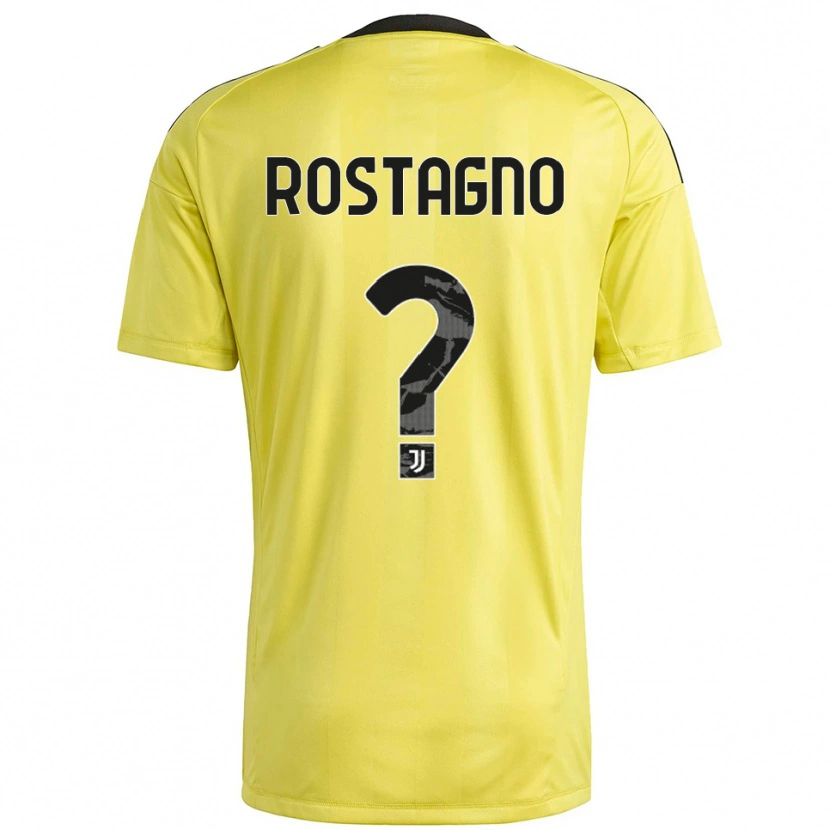 Danxen Mulher Alberto Rostagno #0 Branco Amarelo Camisola Guarda-Redes 2025/26 Camisa