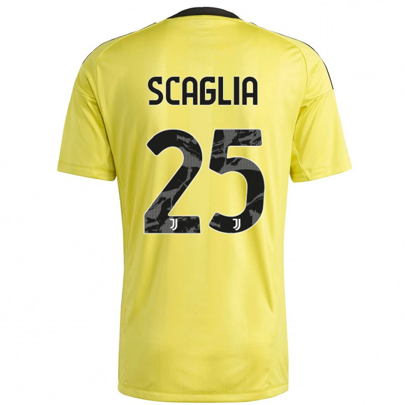 Danxen Mulher Simone Scaglia #25 Branco Amarelo Camisola Guarda-Redes 2025/26 Camisa