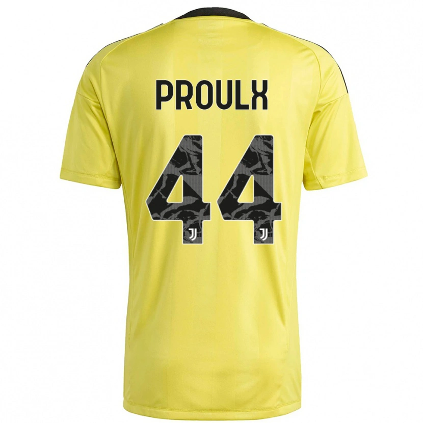Danxen Mulher Lysianne Proulx #44 Branco Amarelo Camisola Guarda-Redes 2025/26 Camisa