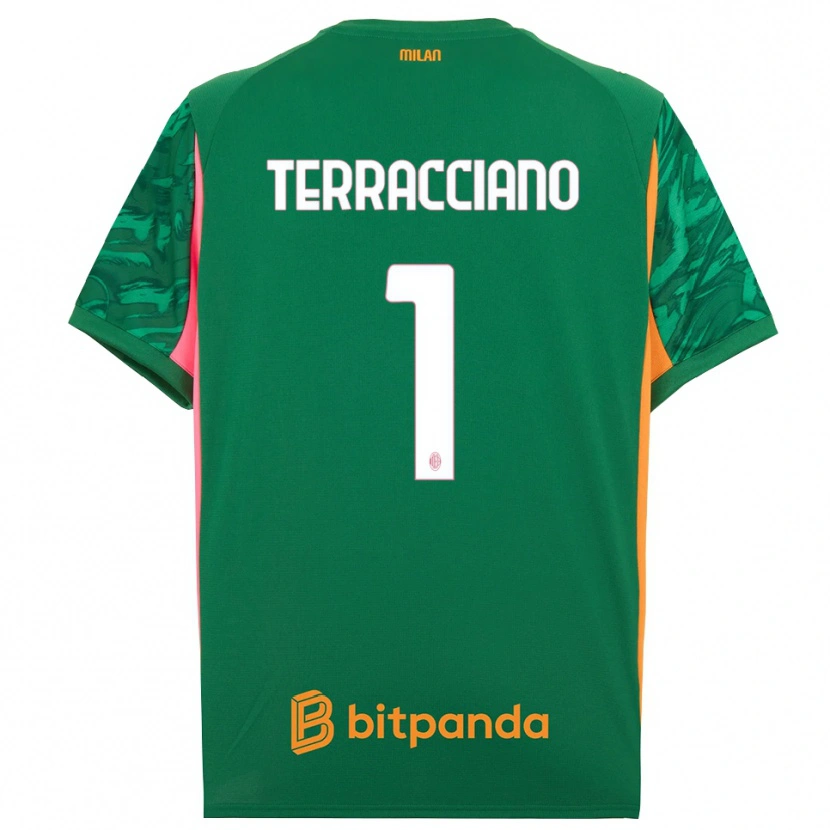 Danxen Mulher Pietro Terracciano #1 Rosa Laranja Verde Camisola Guarda-Redes 2025/26 Camisa