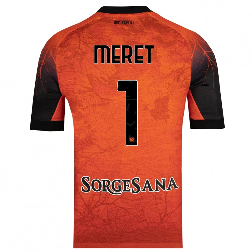 Danxen Mulher Alex Meret #1 Preto Vermelho Laranja Camisola Guarda-Redes 2025/26 Camisa