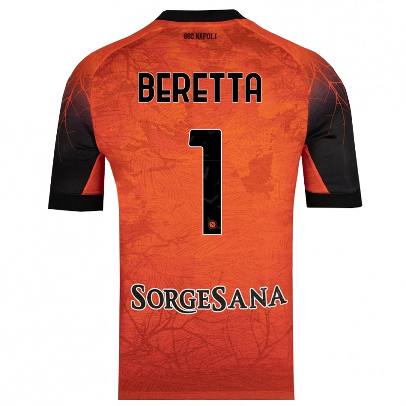 Danxen Mulher Beatrice Beretta #1 Preto Vermelho Laranja Camisola Guarda-Redes 2025/26 Camisa