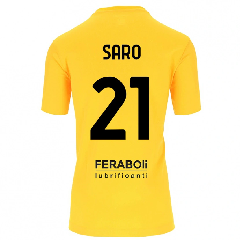 Danxen Mulher Gianluca Saro #21 Preto Amarelo Camisola Guarda-Redes 2025/26 Camisa