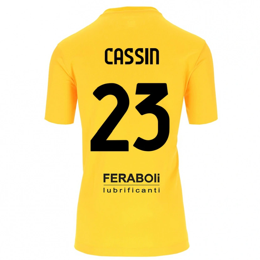 Danxen Mulher Marco Cassin #23 Preto Amarelo Camisola Guarda-Redes 2025/26 Camisa