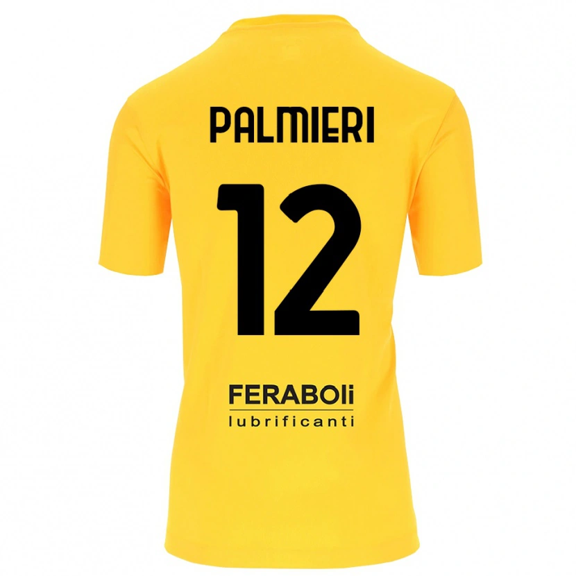 Danxen Mulher Cristian Palmieri #12 Preto Amarelo Camisola Guarda-Redes 2025/26 Camisa