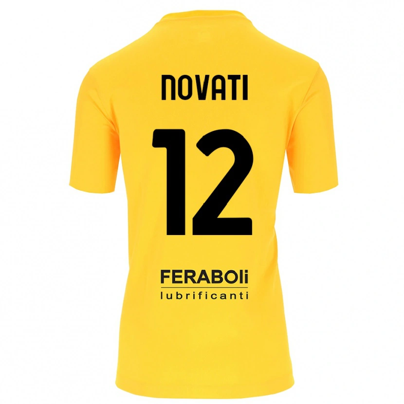 Danxen Mulher Lorenzo Novati #12 Preto Amarelo Camisola Guarda-Redes 2025/26 Camisa