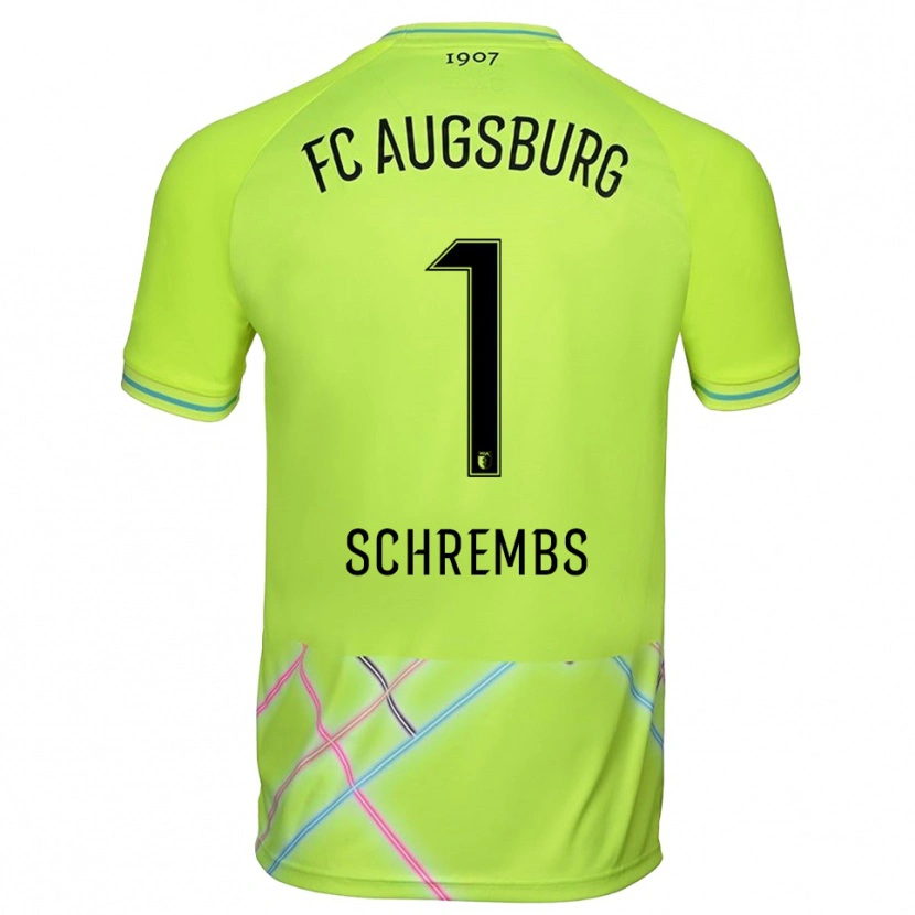 Danxen Mulher Luis Schrembs #1 Preto Amarelo Verde Camisola Guarda-Redes 2025/26 Camisa