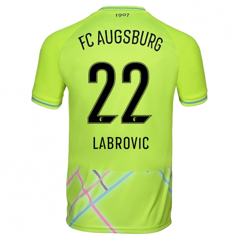 Danxen Mulher Nediljko Labrovic #22 Preto Amarelo Verde Camisola Guarda-Redes 2025/26 Camisa