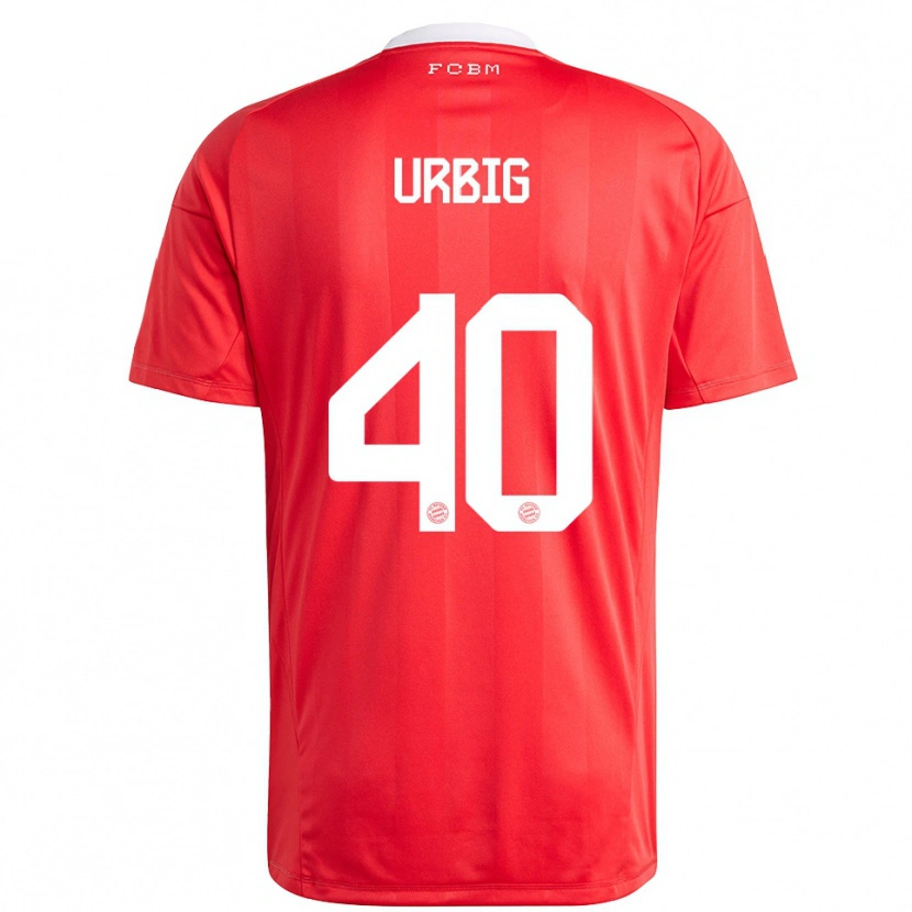 Danxen Mulher Jonas Urbig #40 Branco Vermelho Camisola Guarda-Redes 2025/26 Camisa