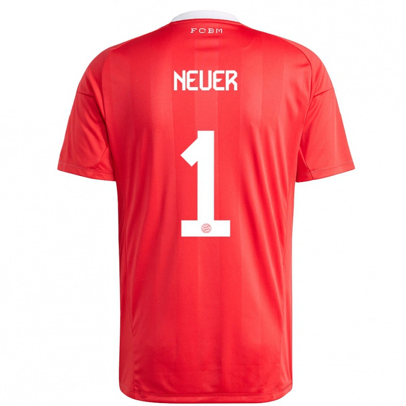 Danxen Mulher Manuel Neuer #1 Branco Vermelho Camisola Guarda-Redes 2025/26 Camisa