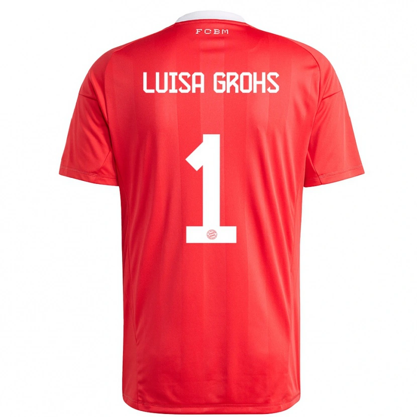 Danxen Mulher Maria Luisa Grohs #1 Branco Vermelho Camisola Guarda-Redes 2025/26 Camisa