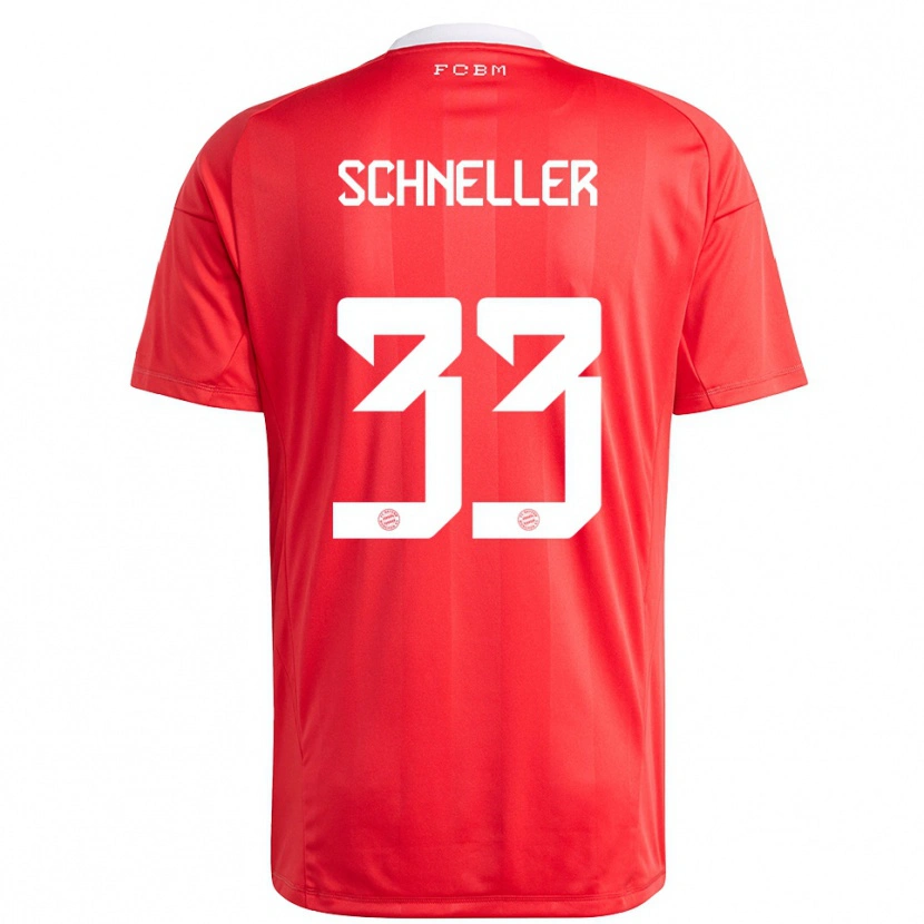 Danxen Mulher Lukas Schneller #33 Branco Vermelho Camisola Guarda-Redes 2025/26 Camisa