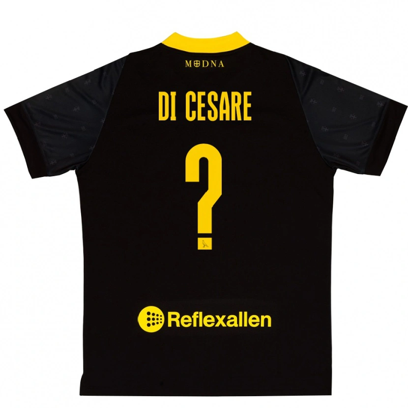 Danxen Mulher Gabriele Di Cesare #0 Preto Amarelo Camisola Guarda-Redes 2025/26 Camisa