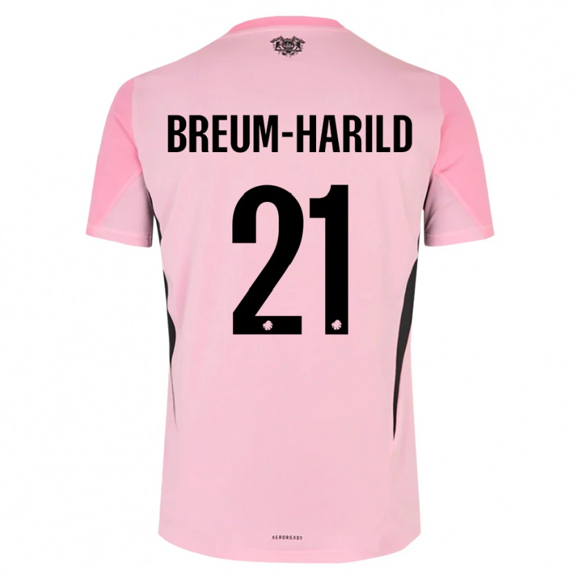 Danxen Mulher Tobias Breum-Harild #21 Preto Rosa Camisola Guarda-Redes 2025/26 Camisa