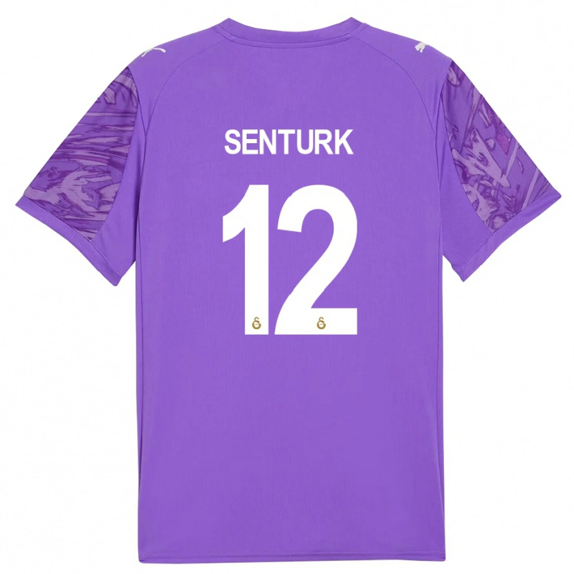 Danxen Mulher Haktan Şentürk #12 Branco Roxo Camisola Guarda-Redes 2025/26 Camisa