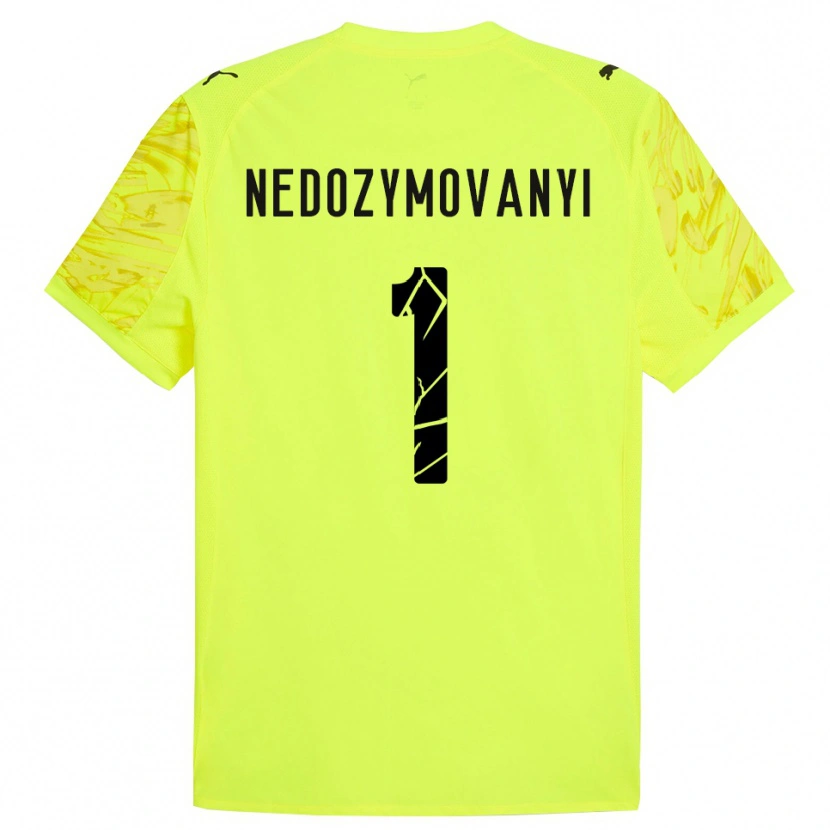 Danxen Mulher Artem Nedozymovanyi #1 Verde Amarelo Camisola Guarda-Redes 2025/26 Camisa