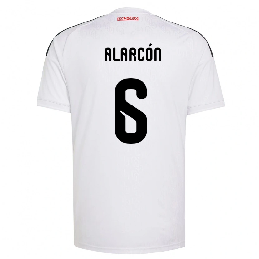 Danxen Criança Camisola Tomás Alarcón #6 Branco Preto Principal 2026/27 Camisa