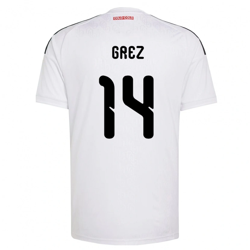 Danxen Criança Camisola Javiera Grez #14 Branco Preto Principal 2026/27 Camisa