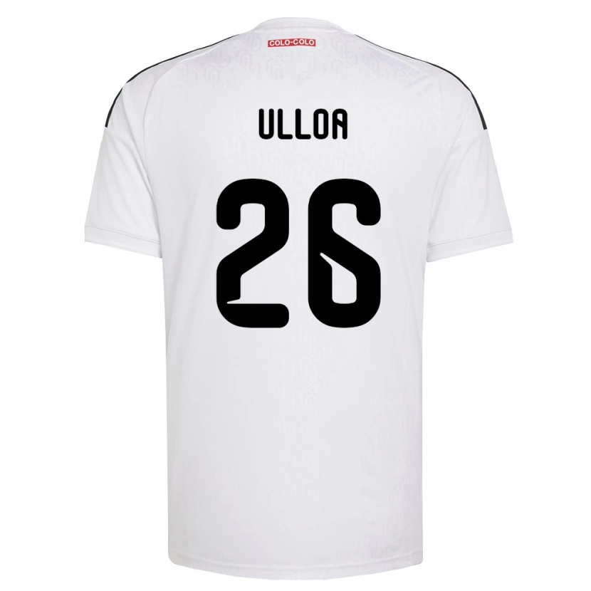 Danxen Criança Camisola Diego Ulloa #26 Branco Preto Principal 2026/27 Camisa