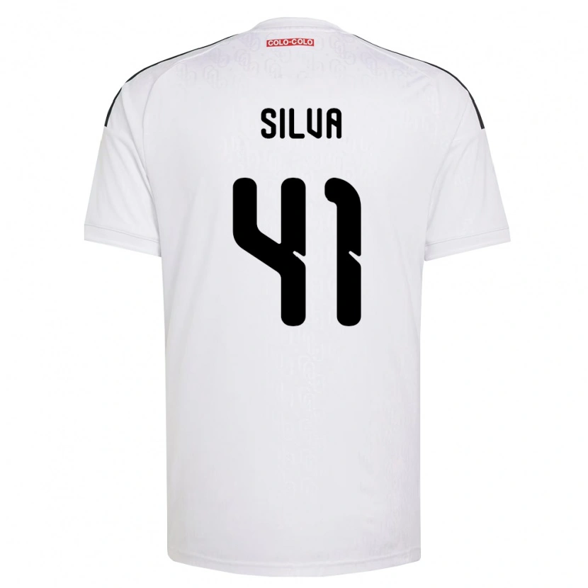 Danxen Criança Camisola Bastián Silva #41 Branco Preto Principal 2026/27 Camisa