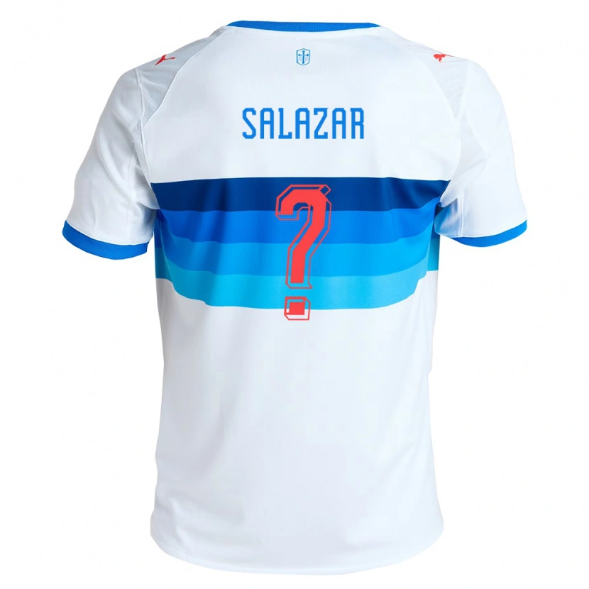 Danxen Criança Camisola David Salazar #0 Branco Azul Celeste Principal 2026/27 Camisa