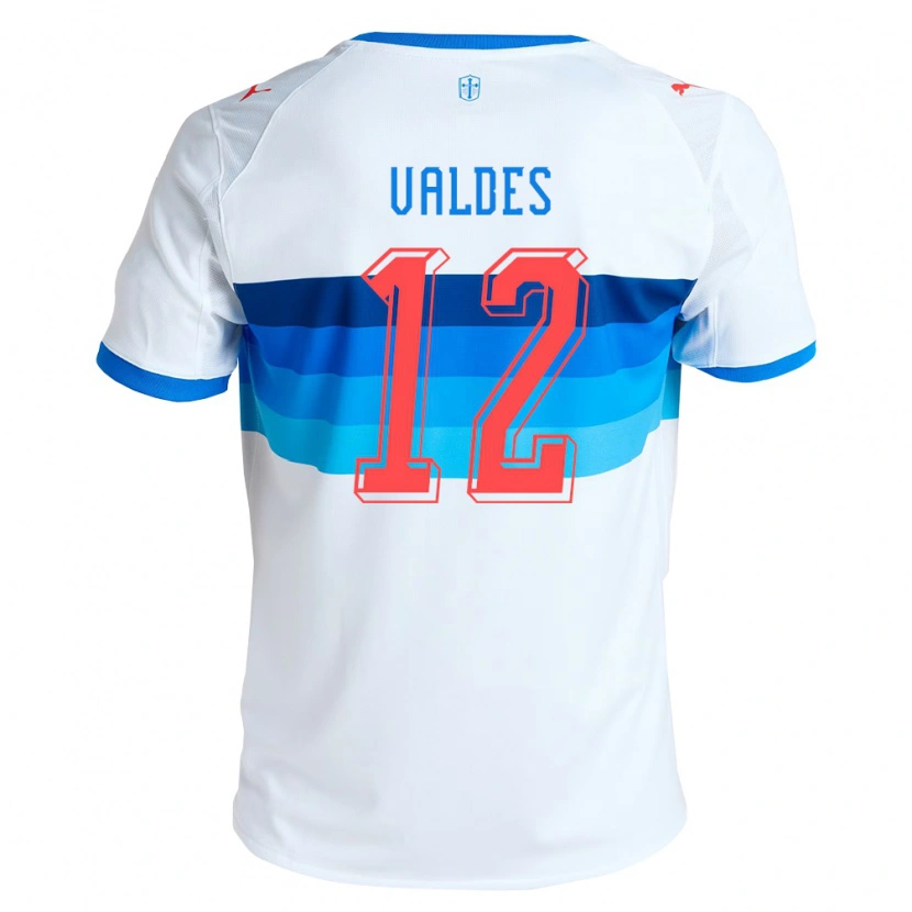 Danxen Criança Camisola Francisco Valdés #12 Branco Azul Celeste Principal 2026/27 Camisa