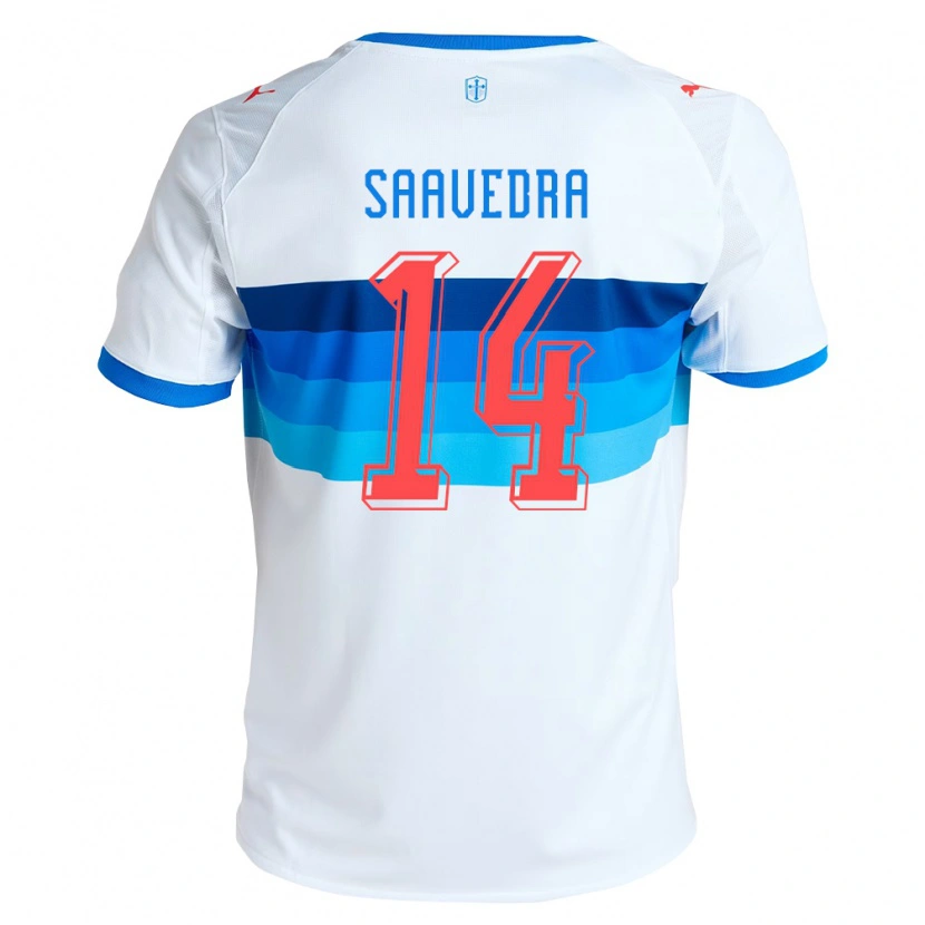 Danxen Criança Camisola Danilo Saavedra #14 Branco Azul Celeste Principal 2026/27 Camisa