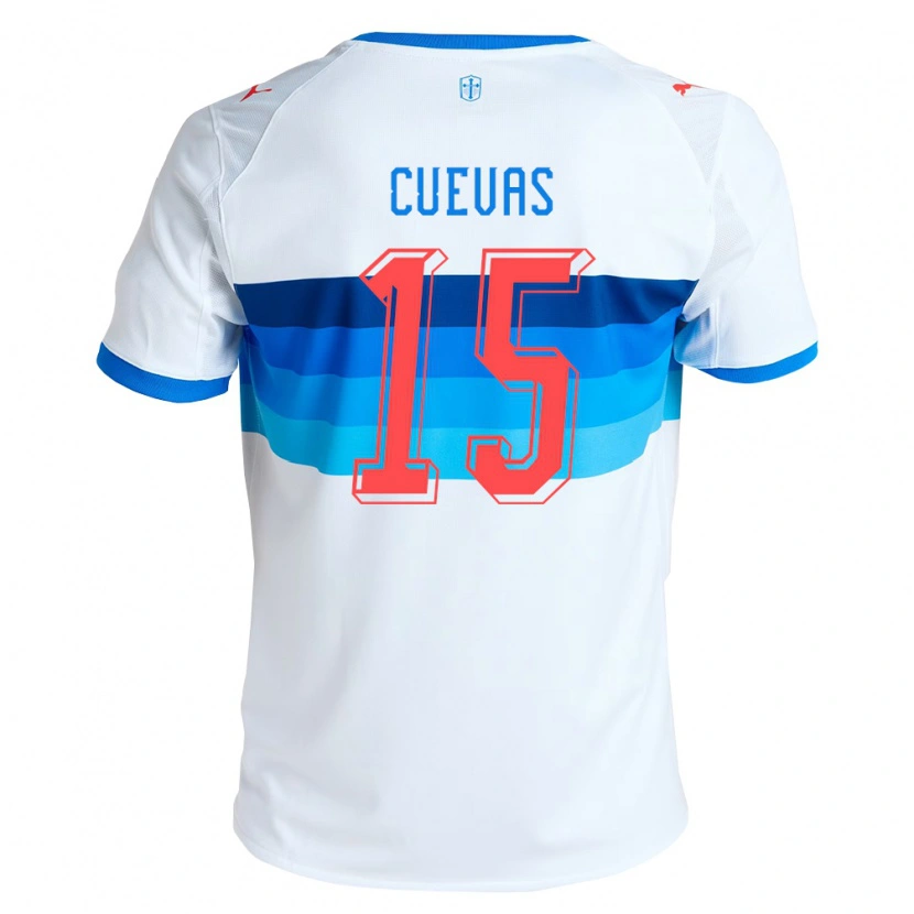 Danxen Criança Camisola Cristian Cuevas #15 Branco Azul Celeste Principal 2026/27 Camisa