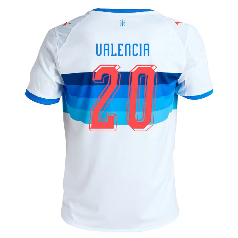 Danxen Criança Camisola Jhojan Valencia #20 Branco Azul Celeste Principal 2026/27 Camisa