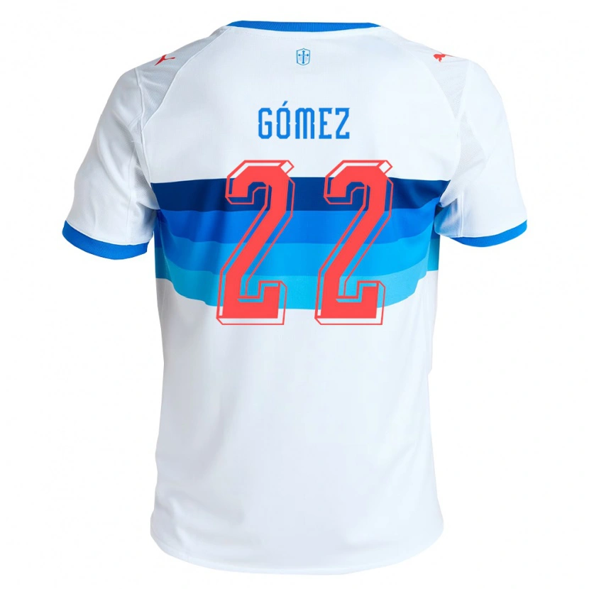 Danxen Criança Camisola Martin Gómez #22 Branco Azul Celeste Principal 2026/27 Camisa