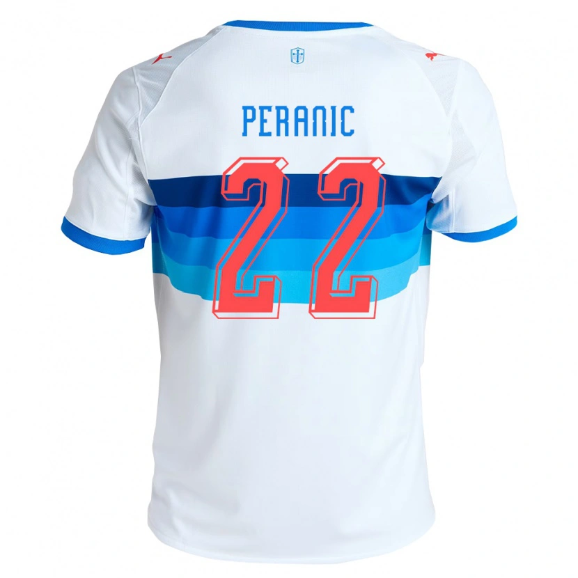 Danxen Criança Camisola Nicolás Peranic #22 Branco Azul Celeste Principal 2026/27 Camisa