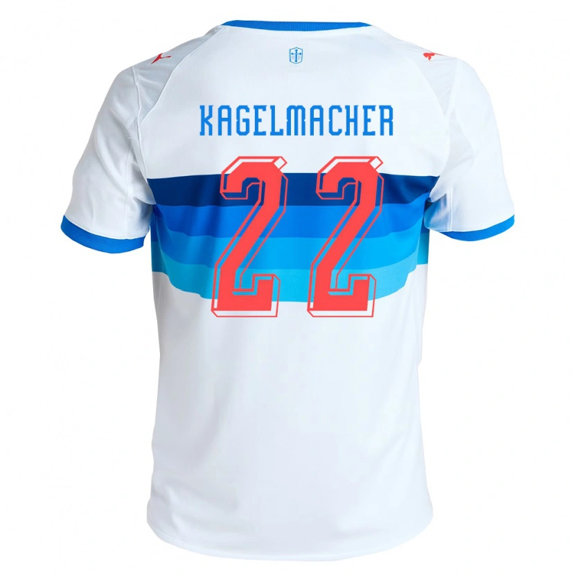 Danxen Criança Camisola Gary Kagelmacher #22 Branco Azul Celeste Principal 2026/27 Camisa