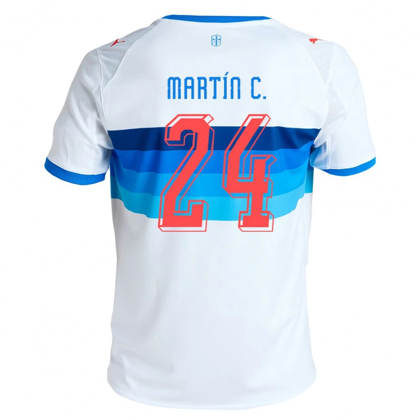 Danxen Criança Camisola Martín Contreras #24 Branco Azul Celeste Principal 2026/27 Camisa