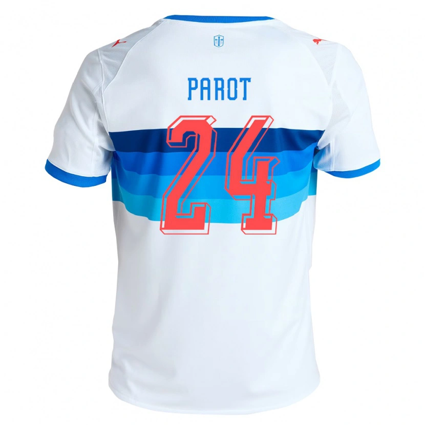 Danxen Criança Camisola Alfonso Parot #24 Branco Azul Celeste Principal 2026/27 Camisa
