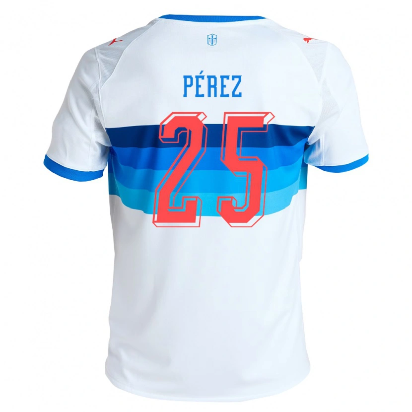 Danxen Criança Camisola Sebastián Pérez #25 Branco Azul Celeste Principal 2026/27 Camisa