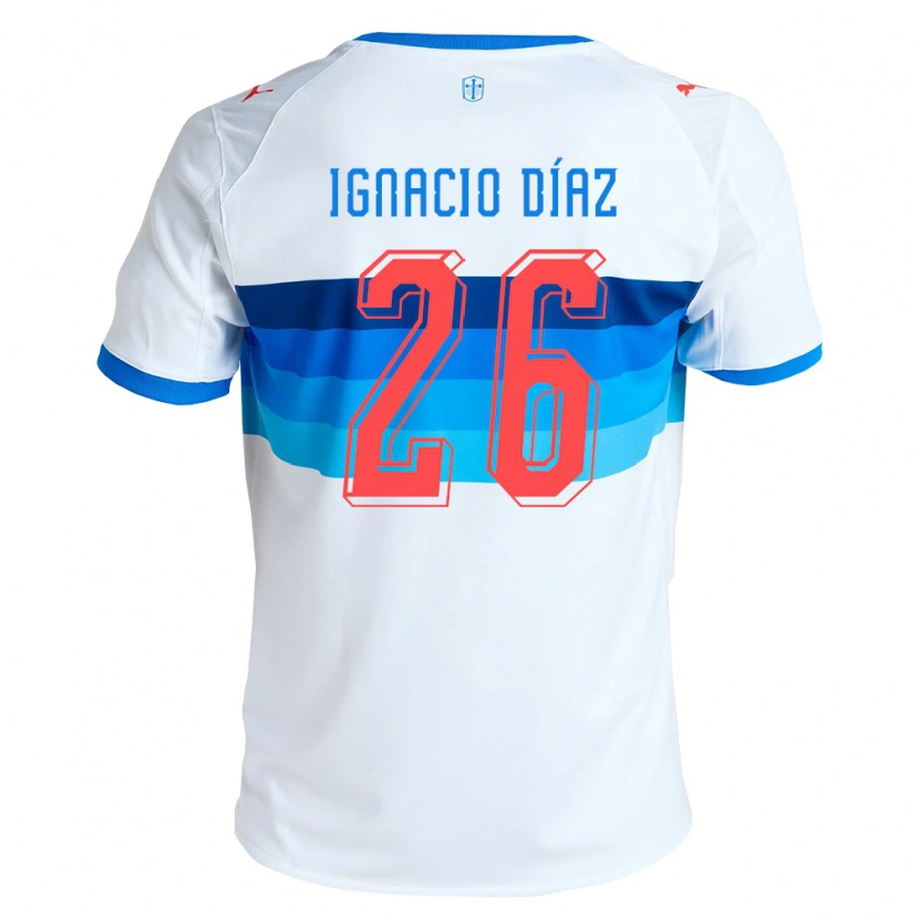 Danxen Criança Camisola Juan Ignacio Díaz #26 Branco Azul Celeste Principal 2026/27 Camisa